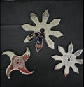 LOT 3 PIECE SILVER THROWING STARS TAIWAN 8056