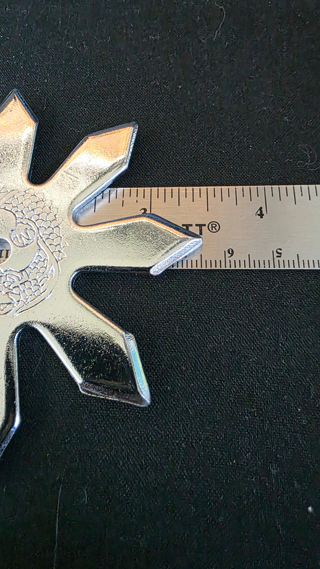 8 POINT PRO DRAGON STYLE SILVER 3.5 INCH TAIWAN Ref 8076