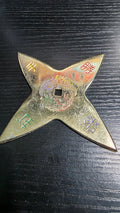 4 POINT GOLD W/ RAINBOW DRAGON SHURIKEN Ref 4001