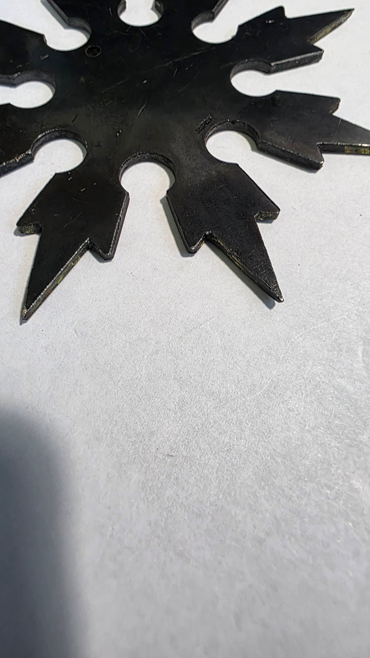 8 POINT DARK GREY SNOWFLAKE STYLE W/ GREEN DRAGON DESIGN JAPAN Ref 8012