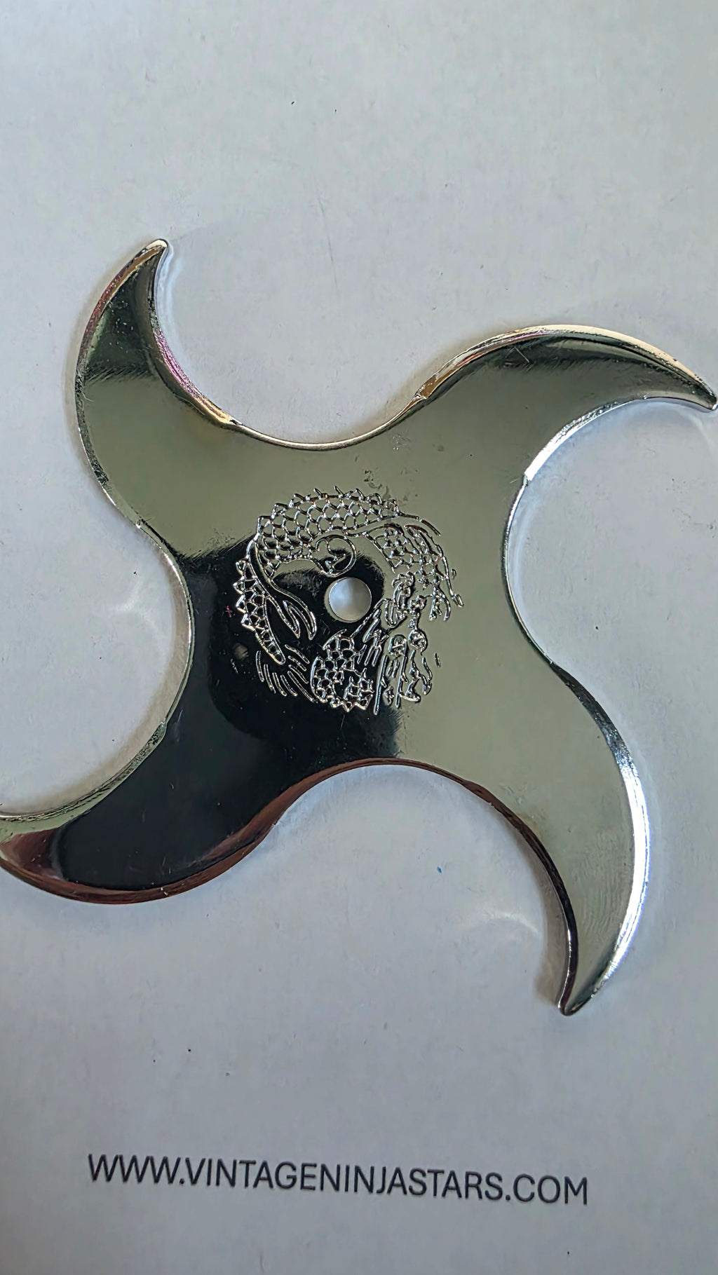 4 POINT SILVER W/ DRAGON DESIGN 4 1/4 INCH TAIWAN Ref 4015