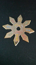 8 POINT GOLD W/ MULTICOLORED DESIGNS TAIWAN 3.25 INCH Ref 8068