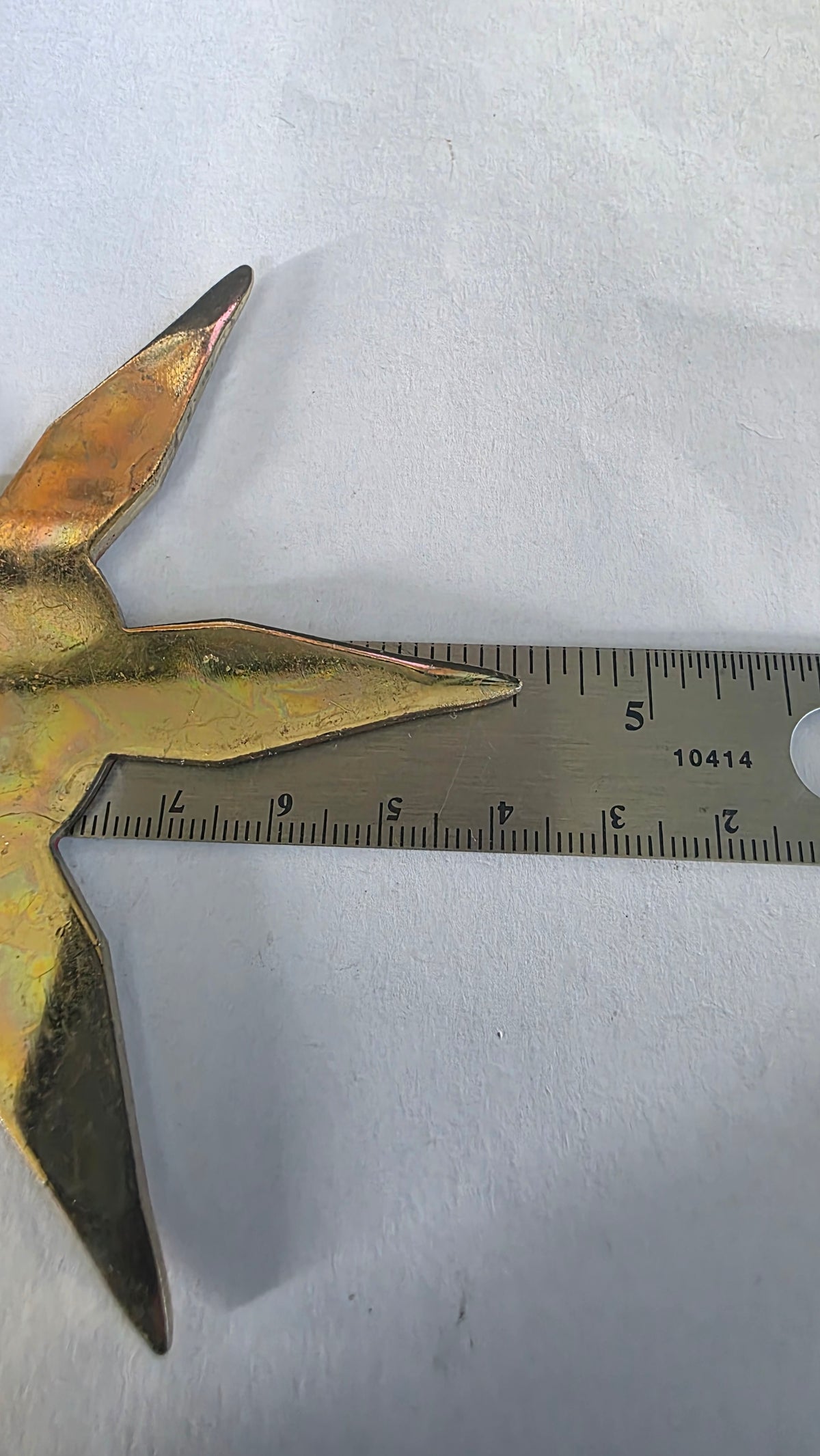 6 POINT GOLD MISSLE POINT W/ DRAGON DESIGN 4 1/2 INCH TAIWAN Ref 6003