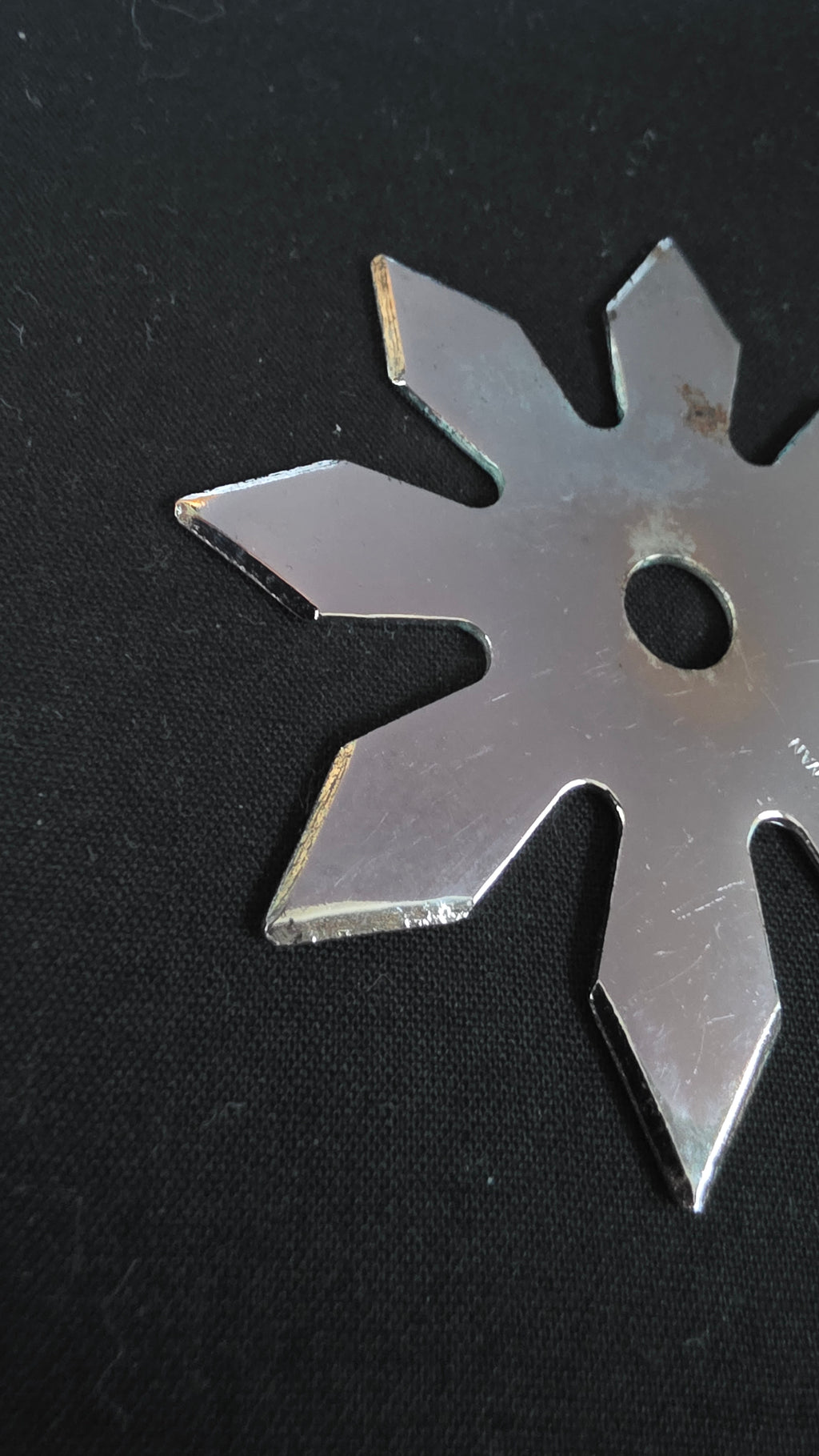 8 POINT SILVER W/ MULTICOLORED DESIGNS 3.25 INCH TAIWAN Ref 8064