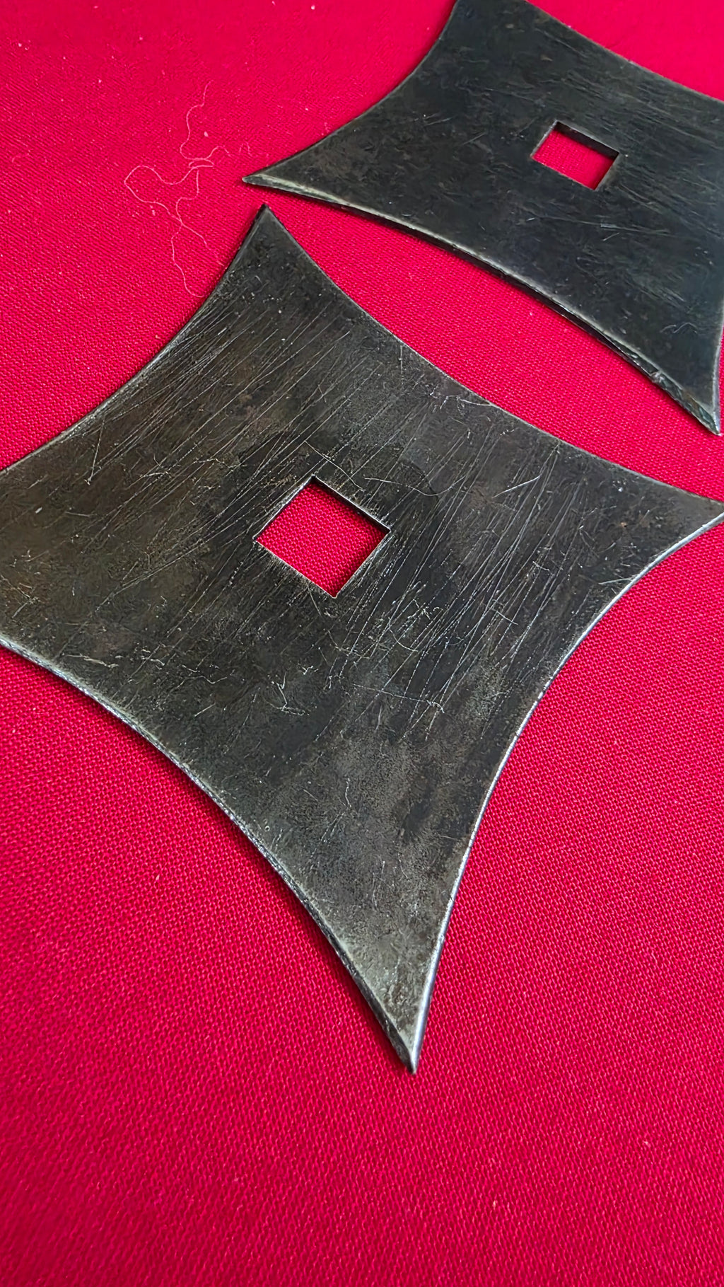 LOT OF 3 VINTAGE SENBAN THROWING STARS 4.25 INCH Ref 4033
