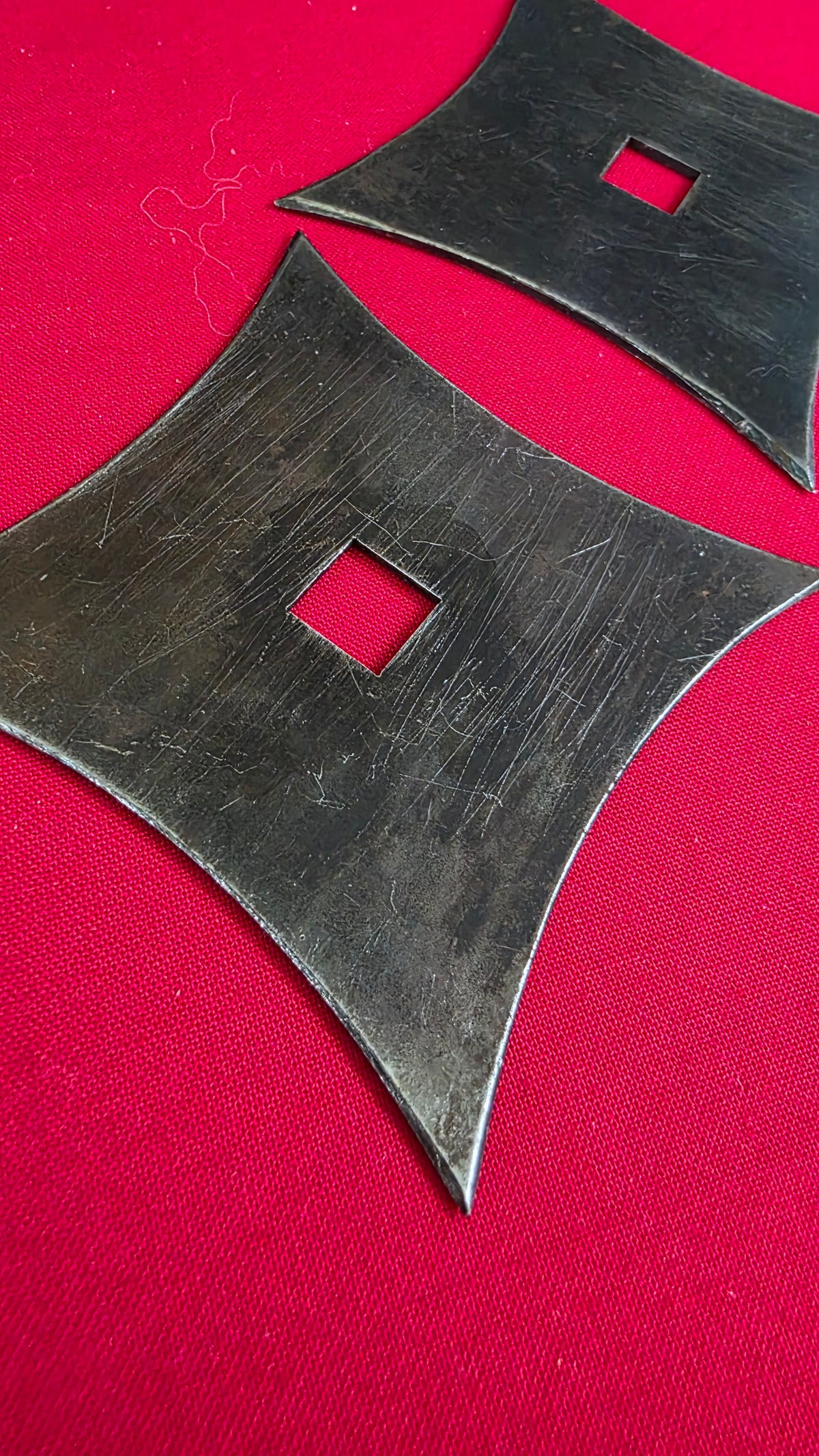 LOT OF 3 VINTAGE SENBAN THROWING STARS 4.25 INCH Ref 4033