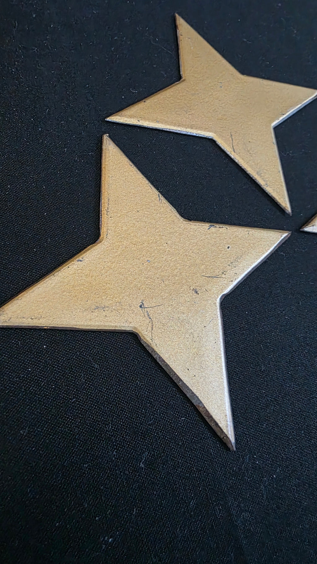 SET OF 3 RARE VINTAGE 4 POINT KOHGA NINJA THROWING STARS W/ CASE 4 INCH TAIWAN Ref 4040