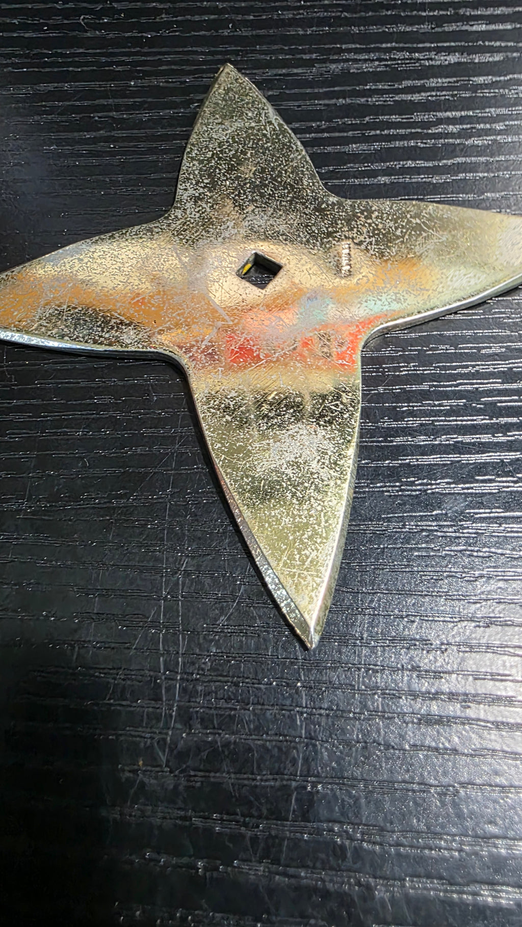 4 POINT GOLD W/ RAINBOW DRAGON SHURIKEN Ref 4001