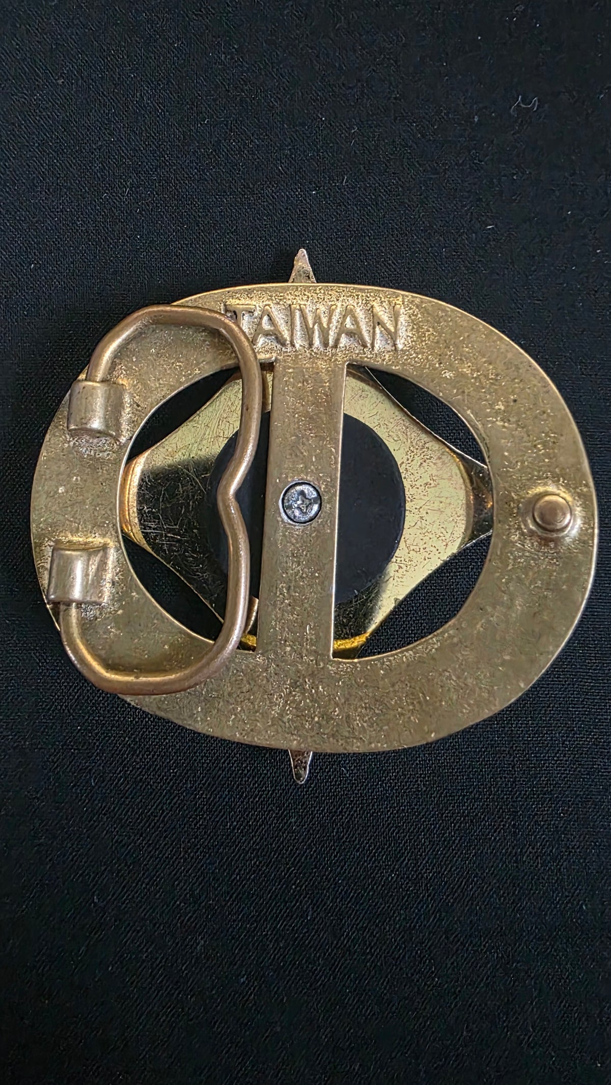 VINTAGE 4 POINT SHURIKEN NINJA BELT BUCKLE TAIWAN Ref 4028