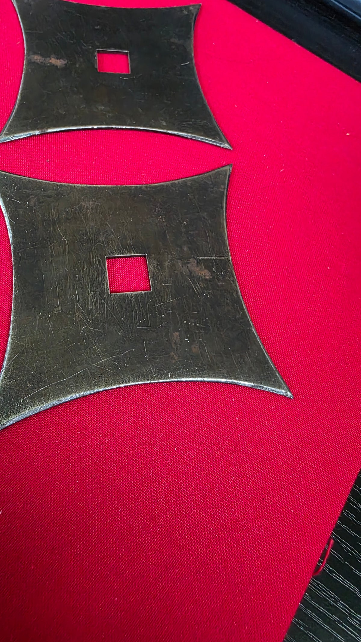 LOT OF 3 VINTAGE SENBAN THROWING STARS 4.25 INCH Ref 4033