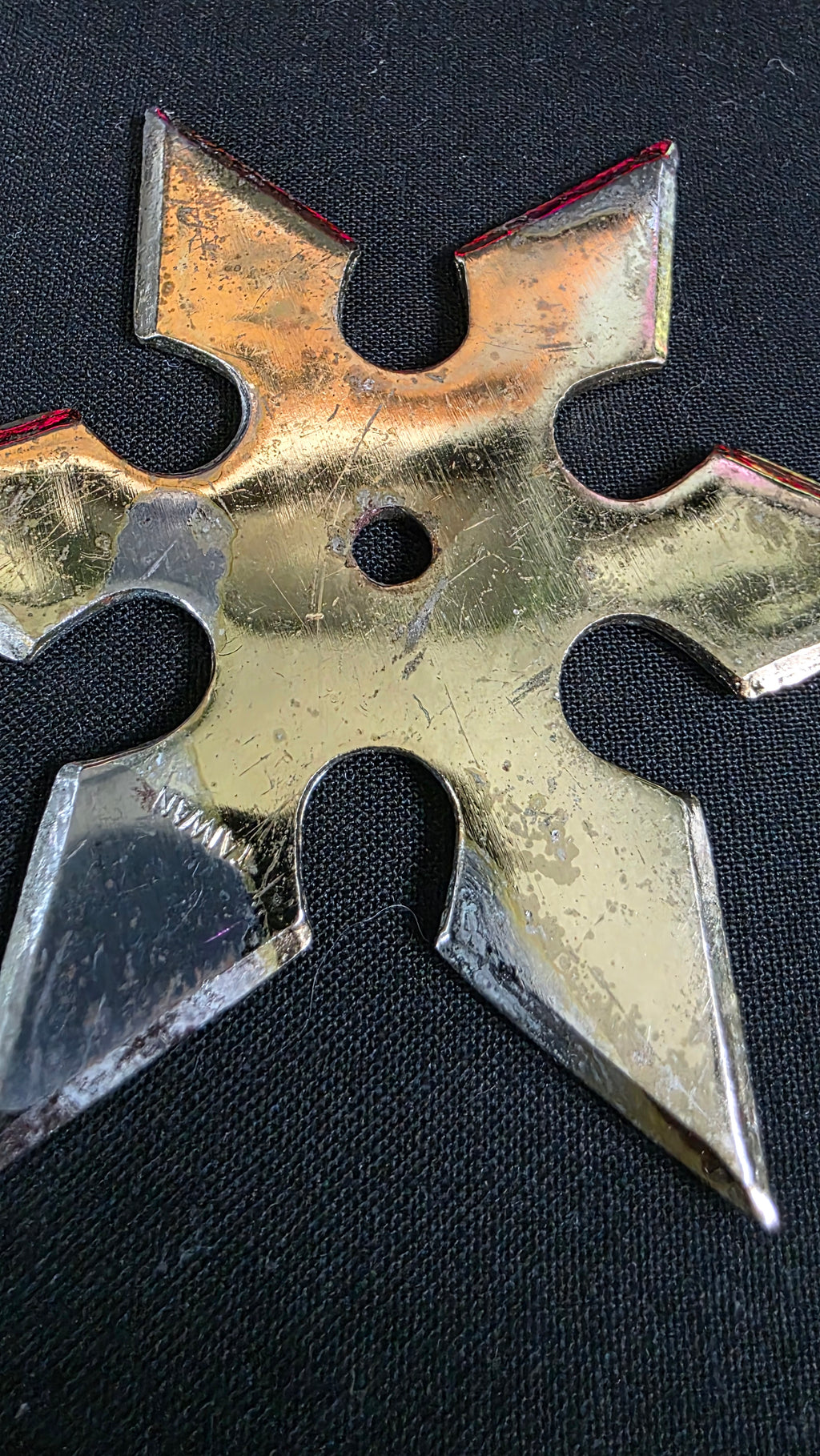 6 POINT (DAMAGED) W/RAINBOW DRAGON DESIGN 3.5 INCH TAIWAN Ref 6015