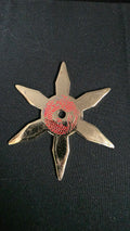 6 POINT GOLD TONE W/ RED DRAGON DESIGN 3.5 INCH TAIWAN
