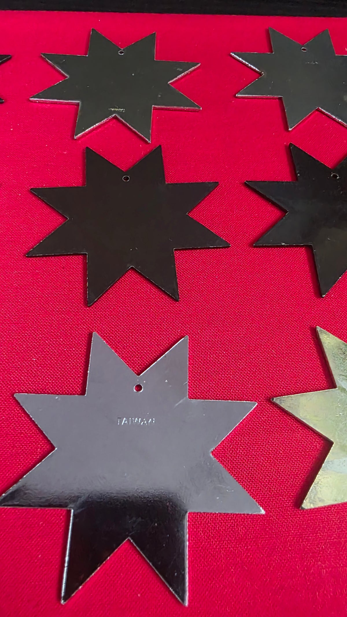 LOT OF 9 VINTAGE 8 POINT STARS Ref 8055