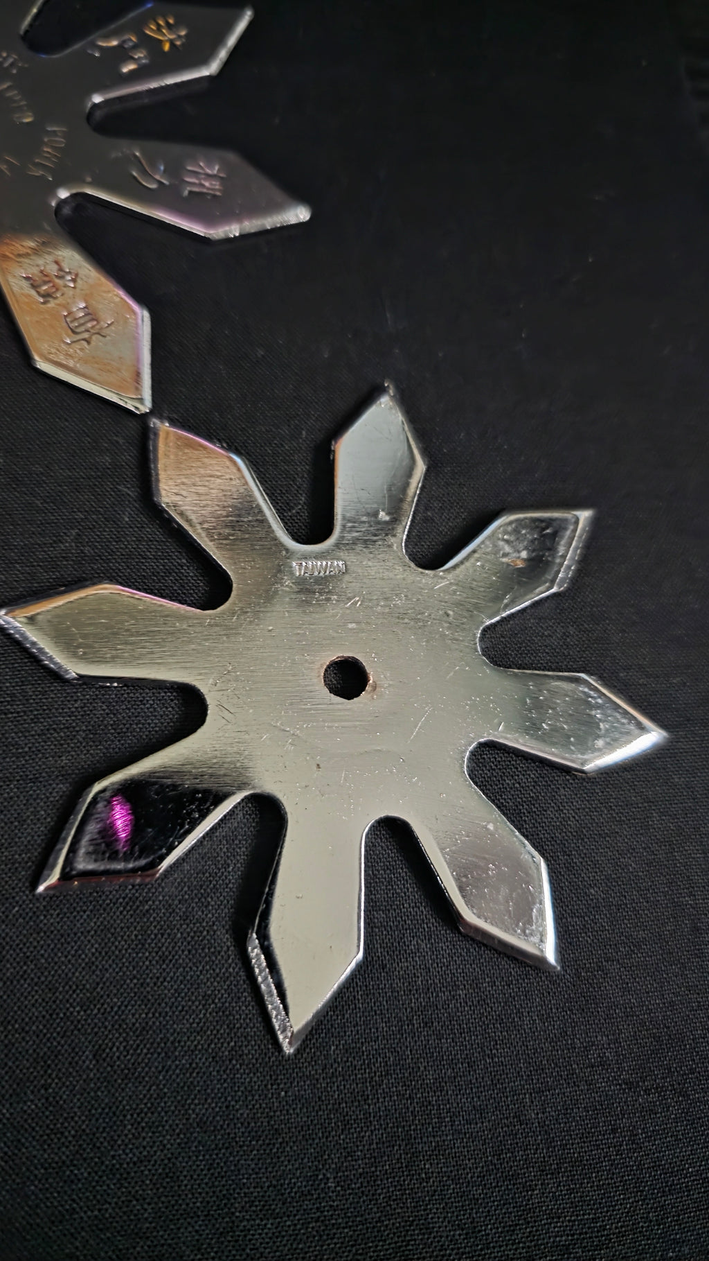 LOT 3 PIECE SILVER THROWING STARS TAIWAN 8056