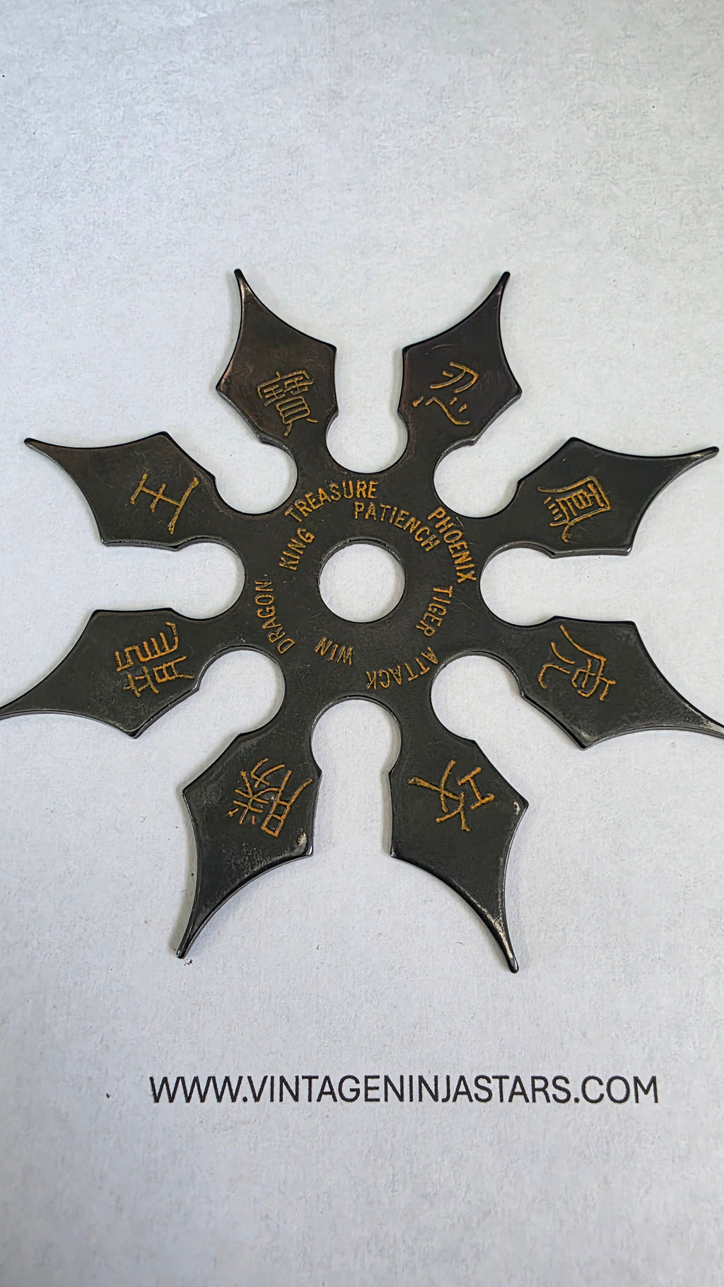 8 POINT BLACK W/ YELLOW GRAPHICS 4 1/4 INCH TAIWAN Ref 8035