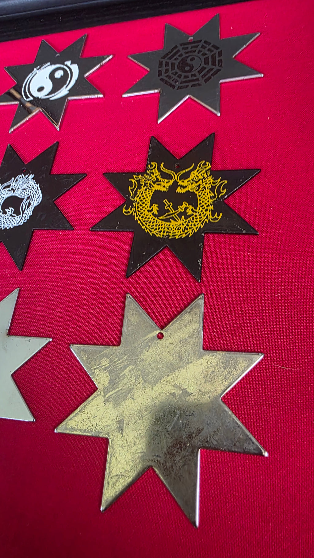 LOT OF 9 VINTAGE 8 POINT STARS Ref 8055