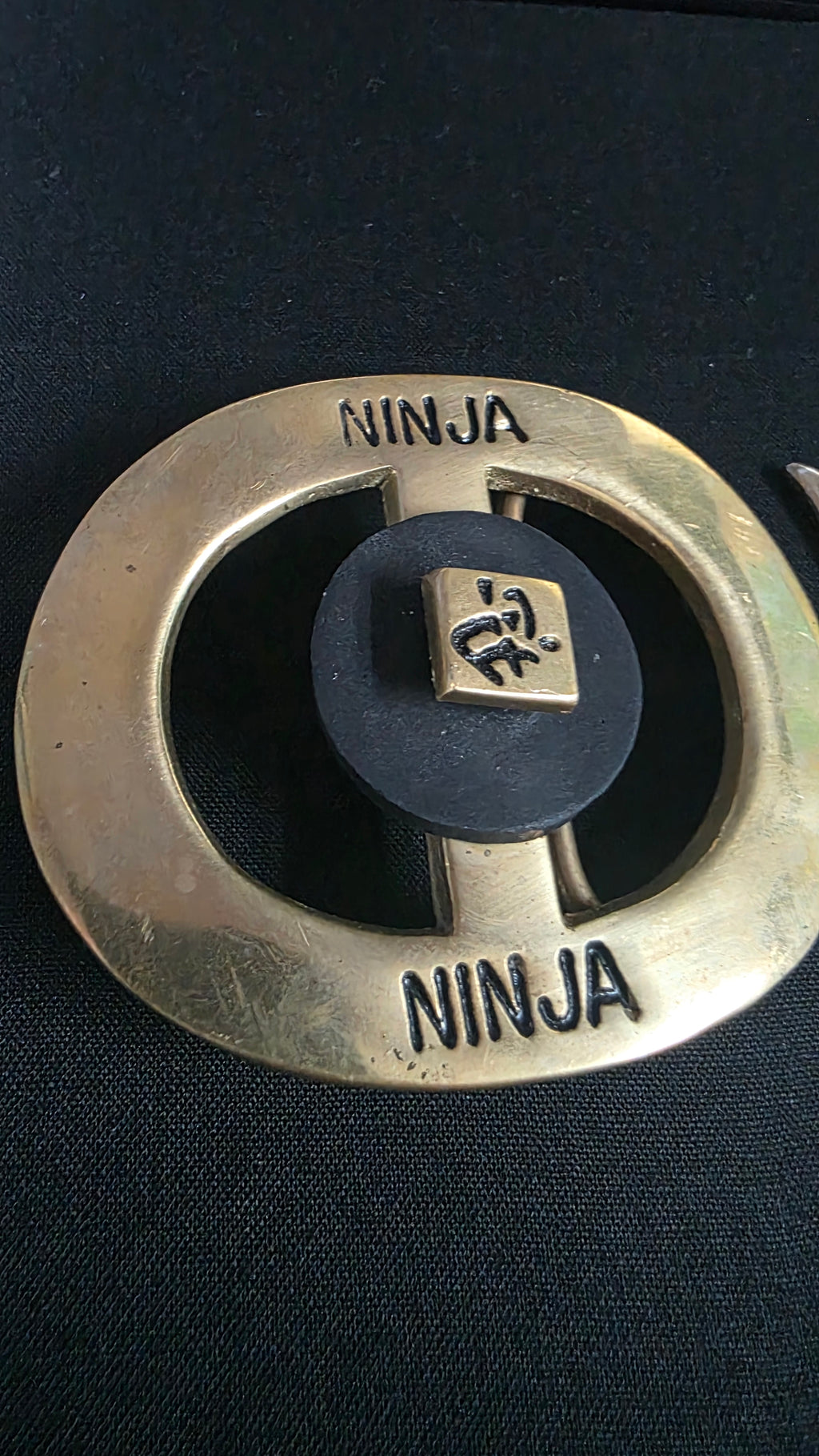 VINTAGE 4 POINT SHURIKEN NINJA BELT BUCKLE TAIWAN Ref 4028