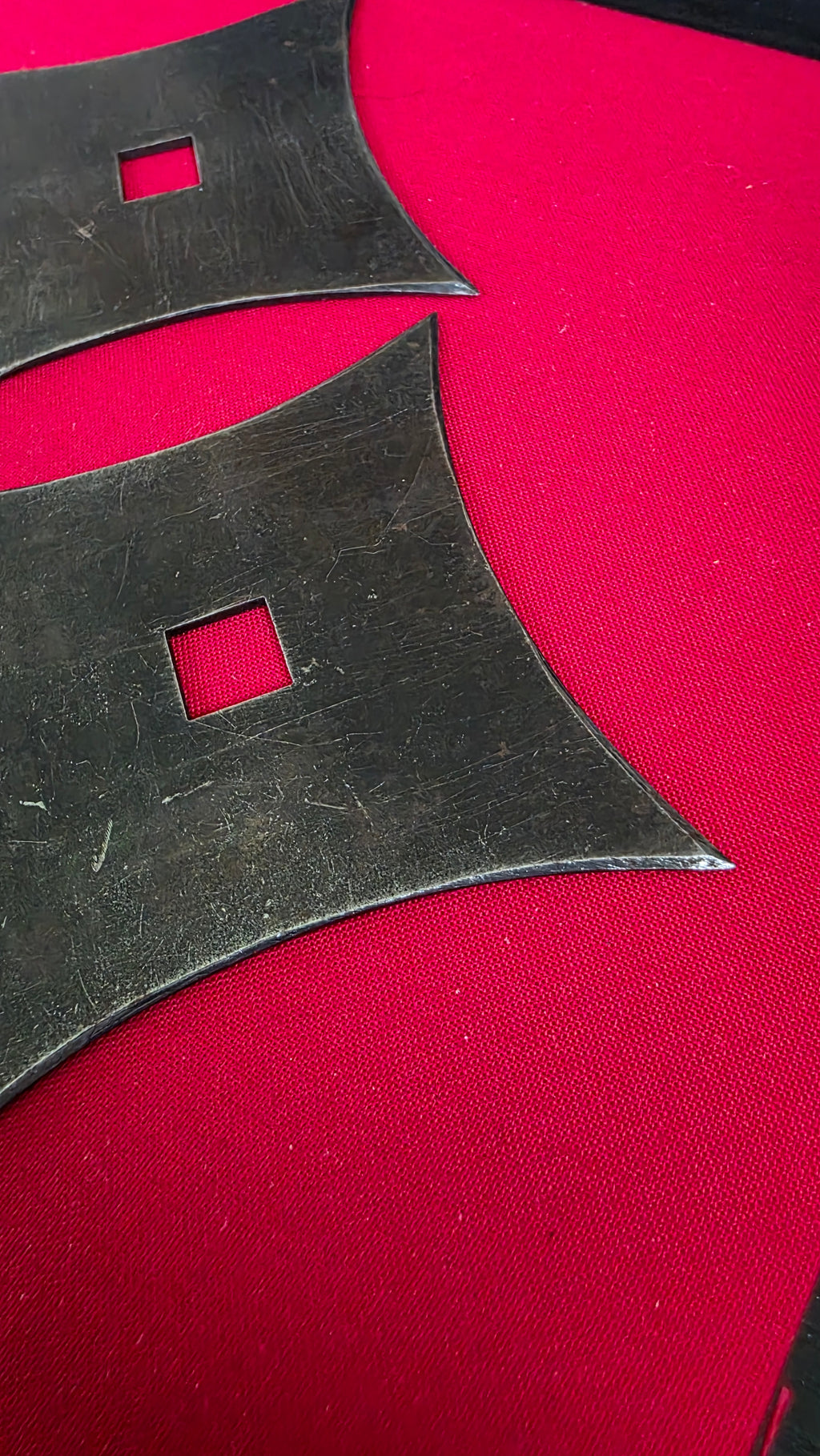 LOT OF 3 VINTAGE SENBAN THROWING STARS 4.25 INCH Ref 4033