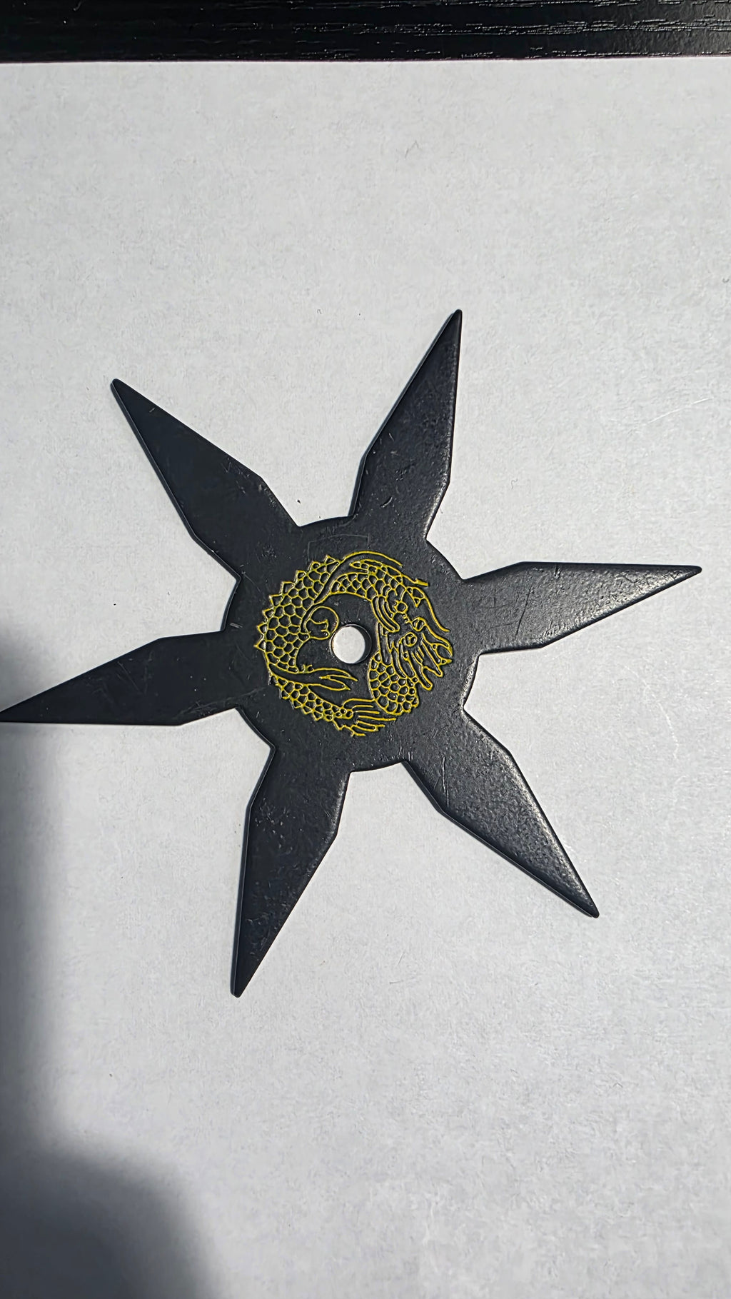 6 POINT BLACK W/ YELLOW DRAGON DESIGN TAIWAN Ref 6001