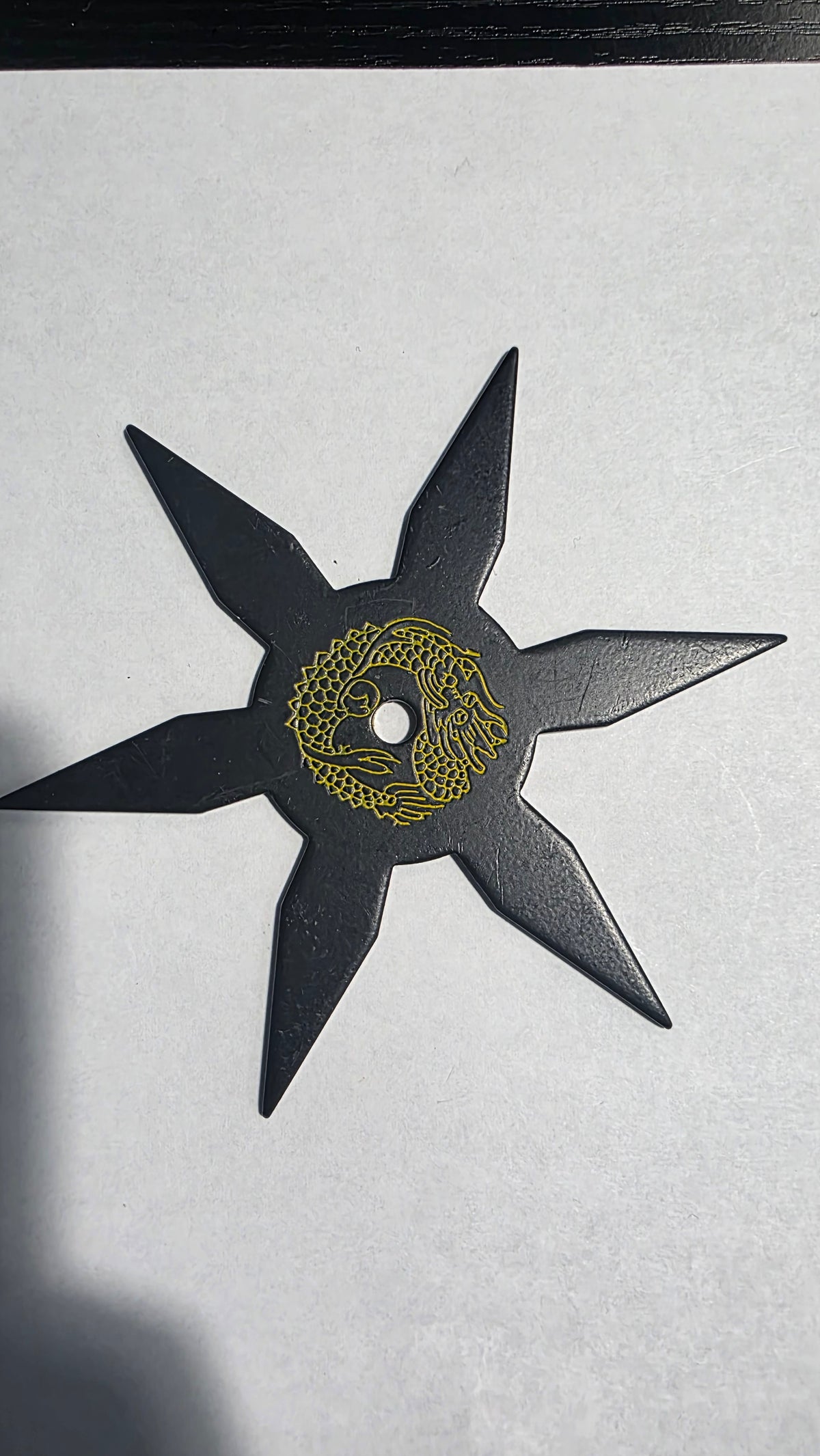 6 POINT BLACK W/ YELLOW DRAGON DESIGN TAIWAN Ref 6001