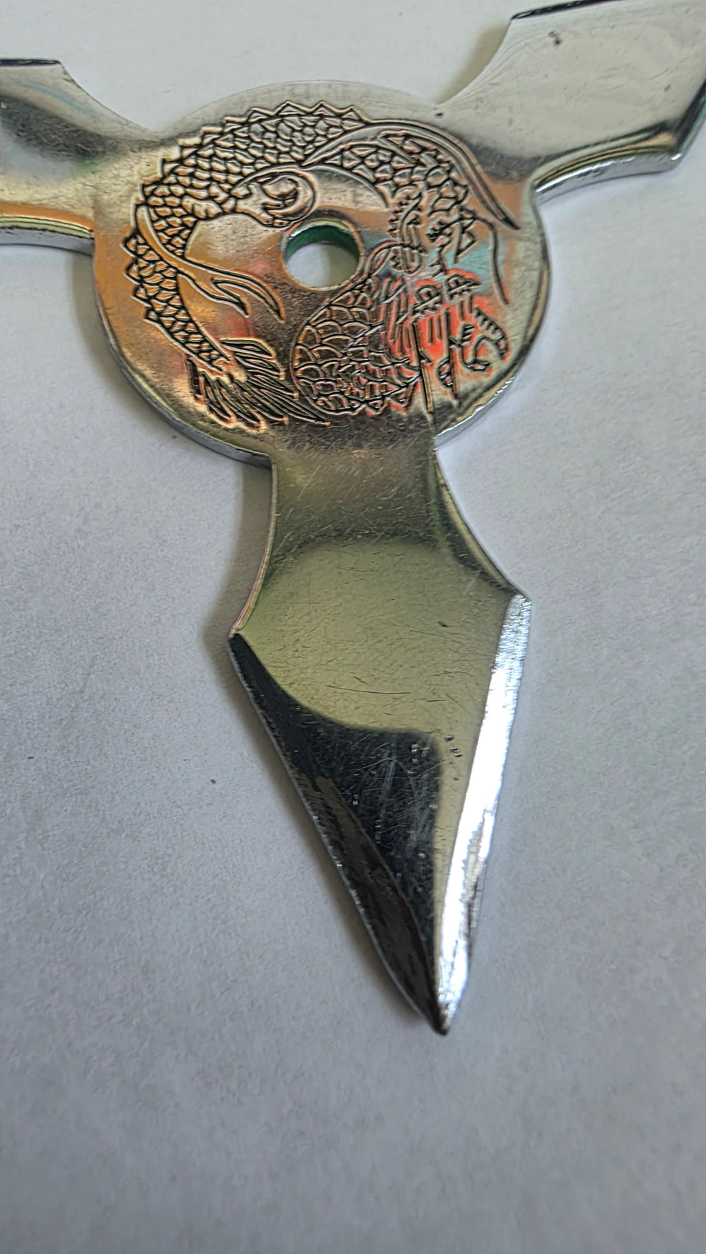 3 POINT SILVER W/ RED DRAGON DESIGN PAT JAPAN Ref 3003