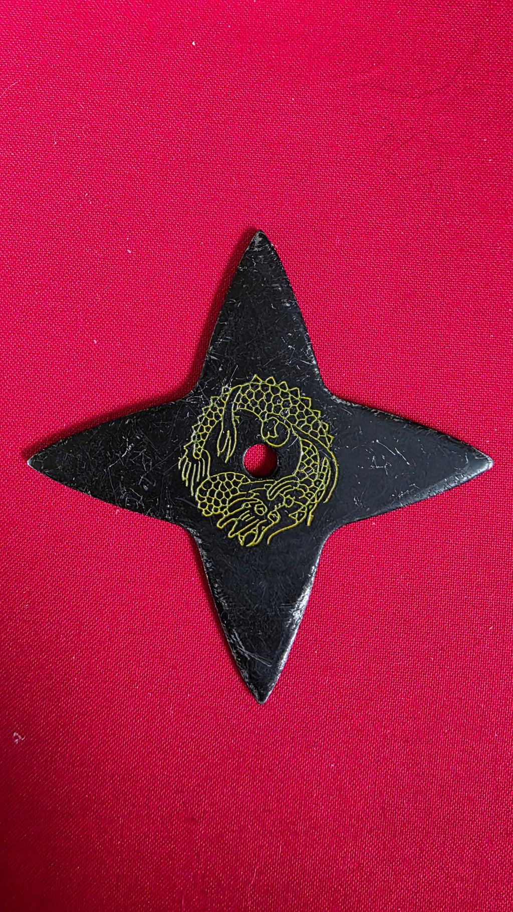 4 POINT BLACK W/ YELLOW DRAGON DESIGN 3.5 INCH TAIWAN Ref 4034