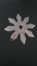 8 POINT SILVER W/ MULTICOLORED DESIGNS 3.25 INCH TAIWAN Ref 8064
