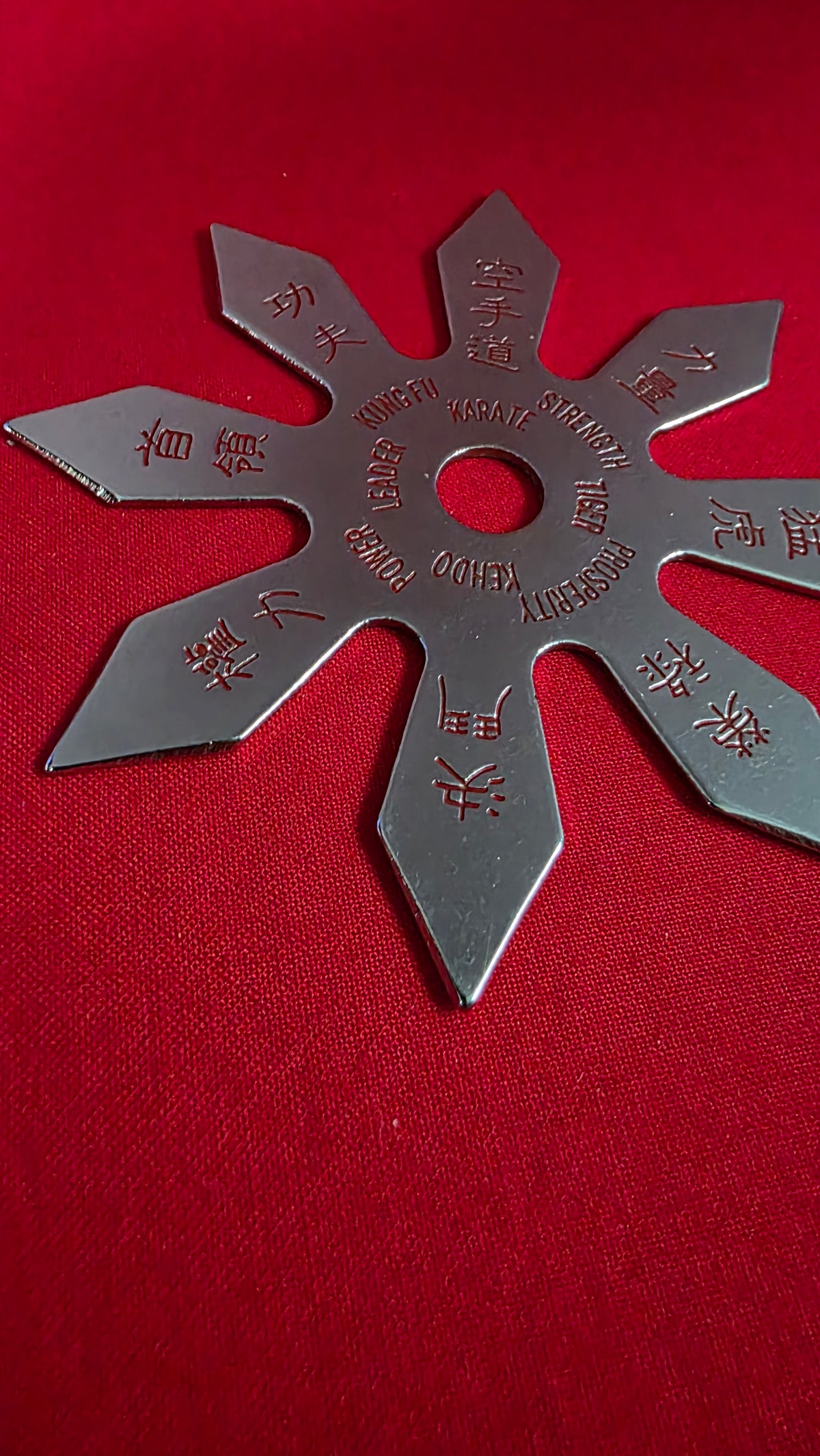 8 POINT THROWING STAR W/ RED WRITING TAIWAN Ref 8003