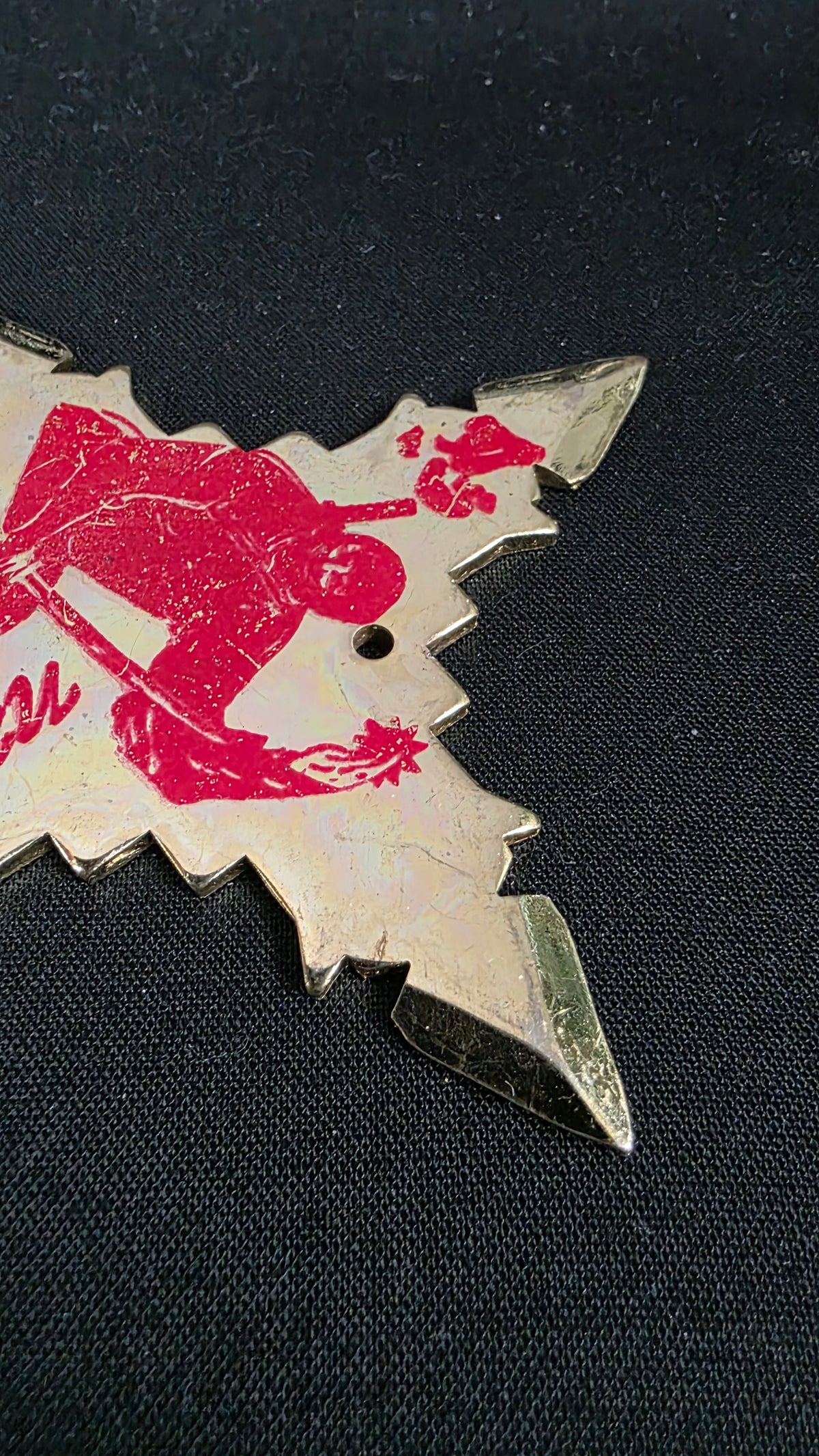 8 POINT GOLD W/ RED NINJA DESIGN 3.5 INCH TAIWAN Ref 4035