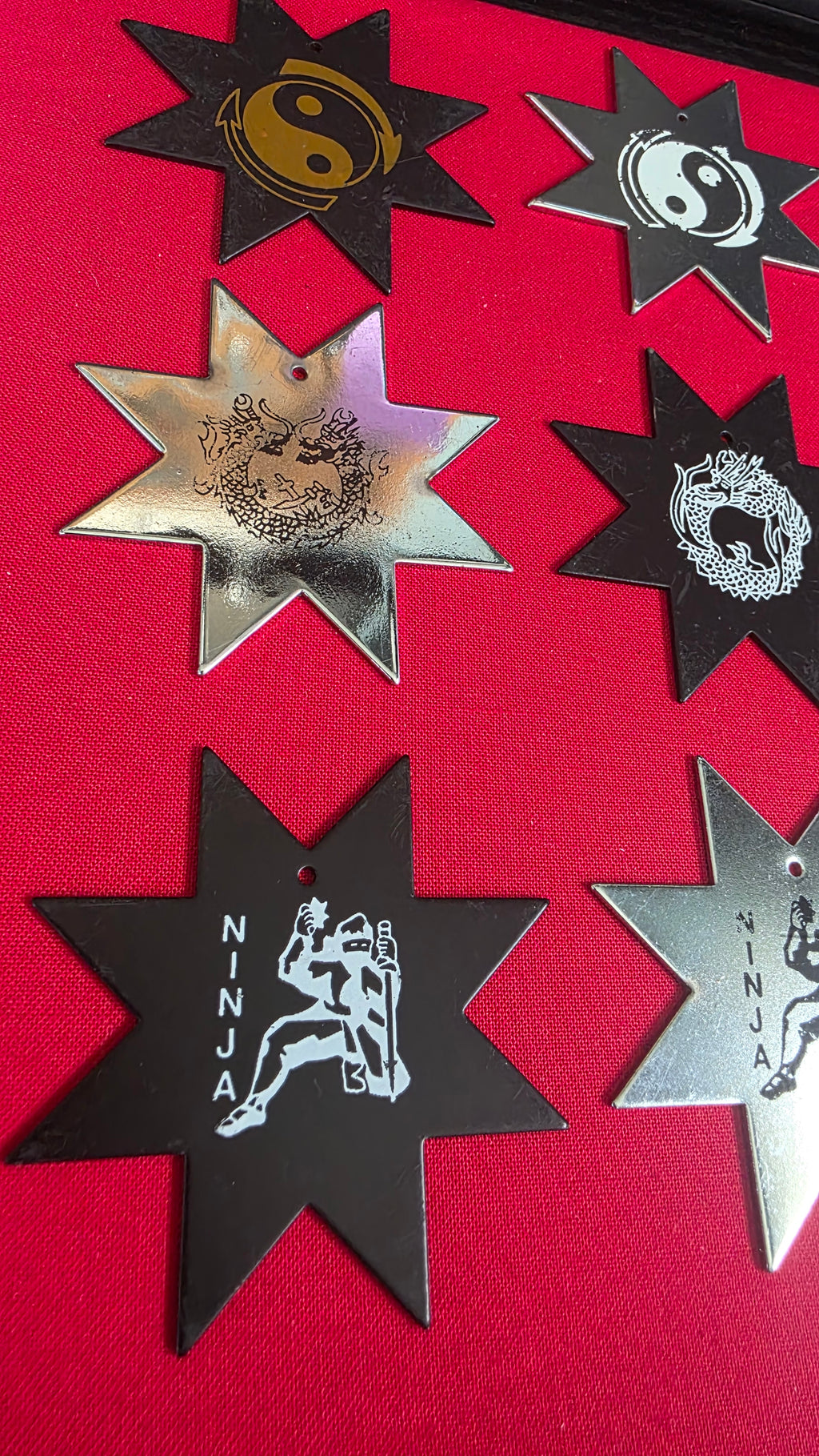 LOT OF 9 VINTAGE 8 POINT STARS Ref 8055