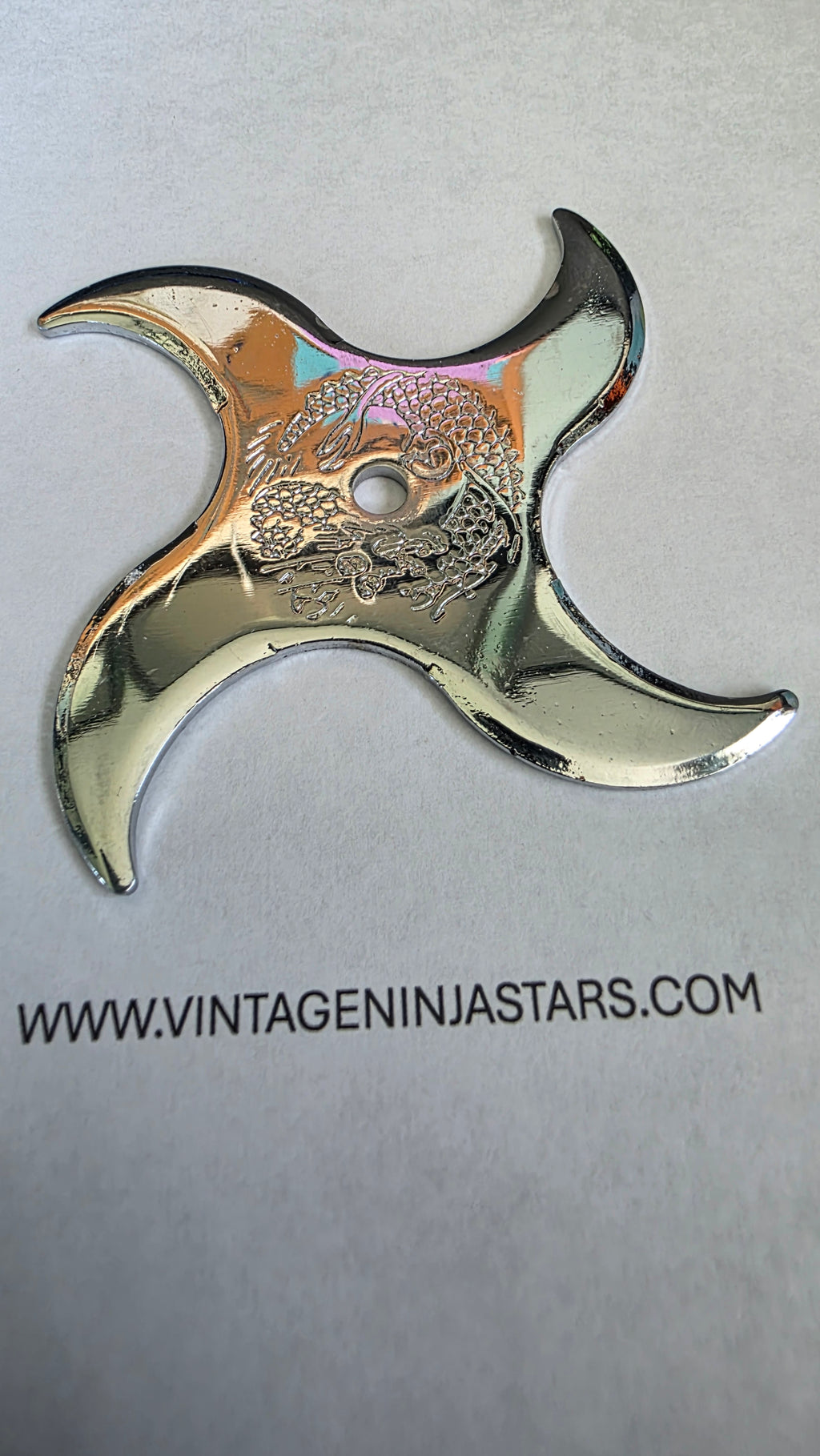 4 POINT SILVER W/ DRAGON DESIGN 3 1/2 INCH TAIWAN Ref 4021