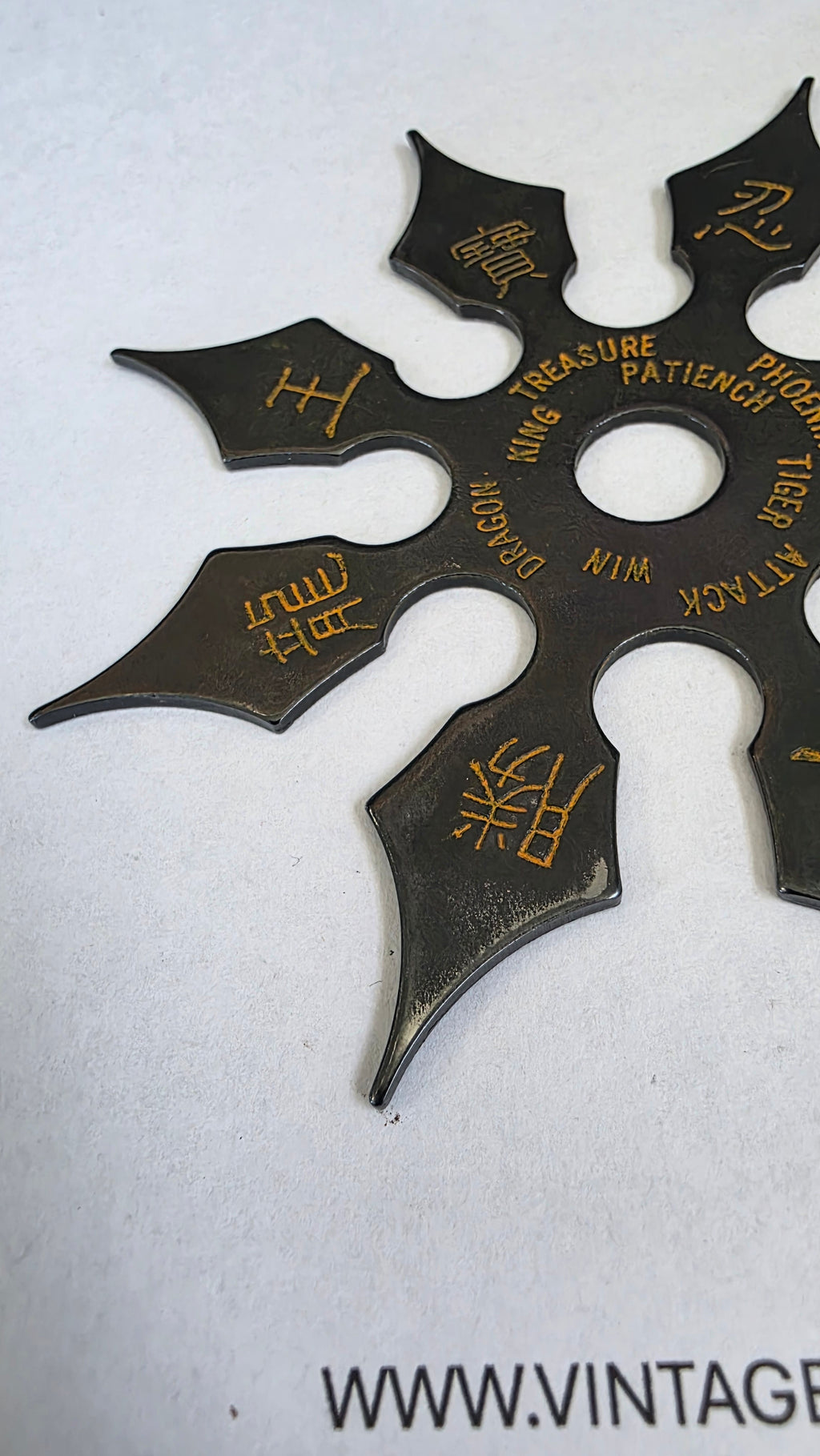 8 POINT BLACK W/ YELLOW GRAPHICS 4 1/4 INCH TAIWAN Ref 8035