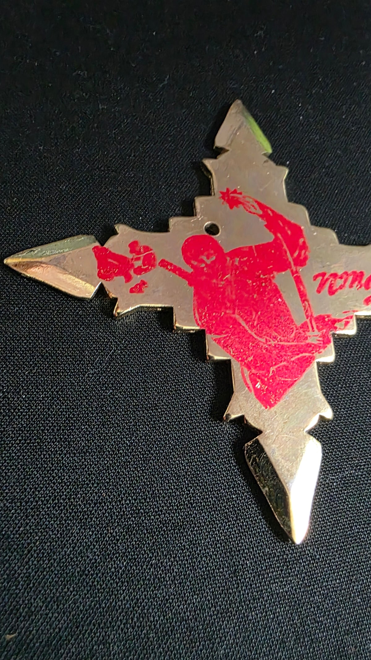 8 POINT GOLD W/ RED NINJA DESIGN 3.5 INCH TAIWAN Ref 4035