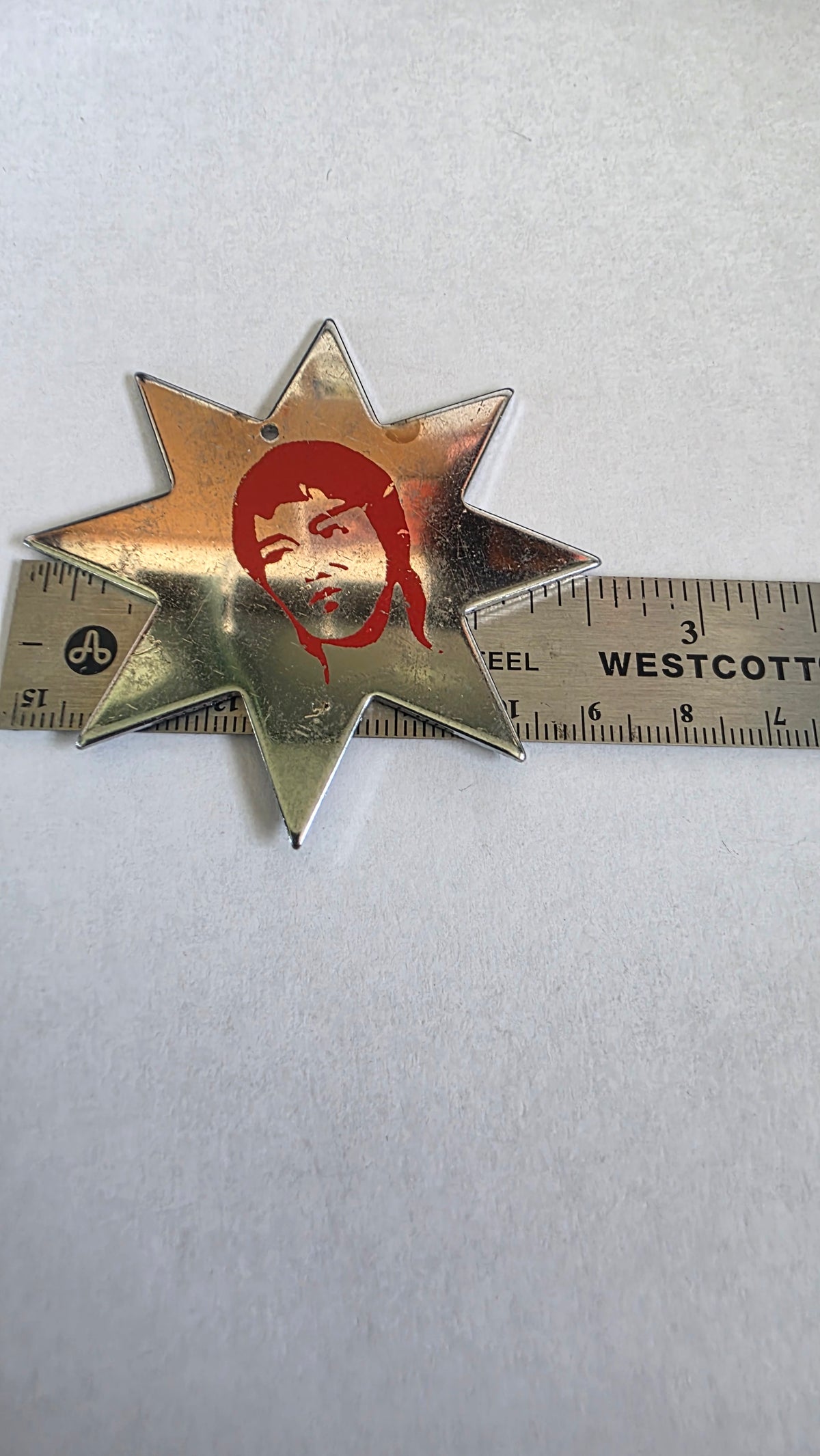 8 POINT SILVER W/ RED BRUCE LEE DESIGN Ref 8009