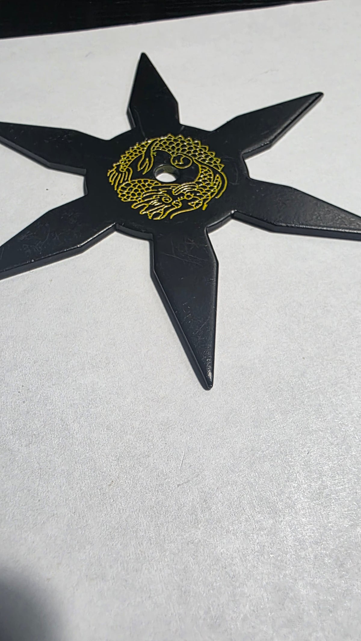 6 POINT BLACK W/ YELLOW DRAGON DESIGN TAIWAN Ref 6001