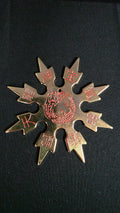 8 POINT 4 INCH GOLD W/ RED DRAGON DESIGN TAIWAN Ref 8072