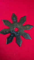 8 POINT BLACK W/ MULTICOLORED DESIGNS 3.25 INCH TAIWAN Ref 8063