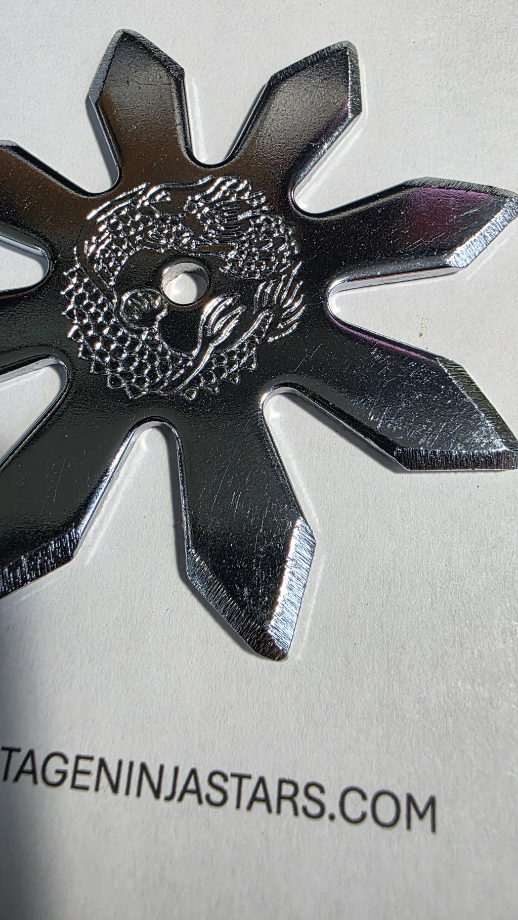 8 POINT SILVER PRO DRAGON STYLE W/ DRAGON DESIGN TAIWAN Ref 8016