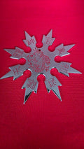 8 POINT SILVER W/ RED DRAGON DESIGN JAPAN 4 INCH Ref 8039